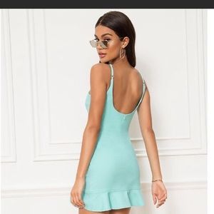 revolve teal dress